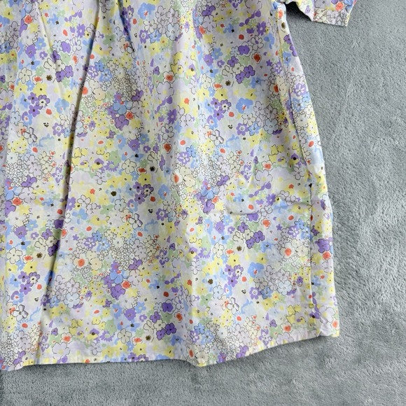 Levis Akiko Blouse Womens Medium Pastel Floral Puff‎ Sleeve Relaxed Fit Coquette - Picture 9 of 11